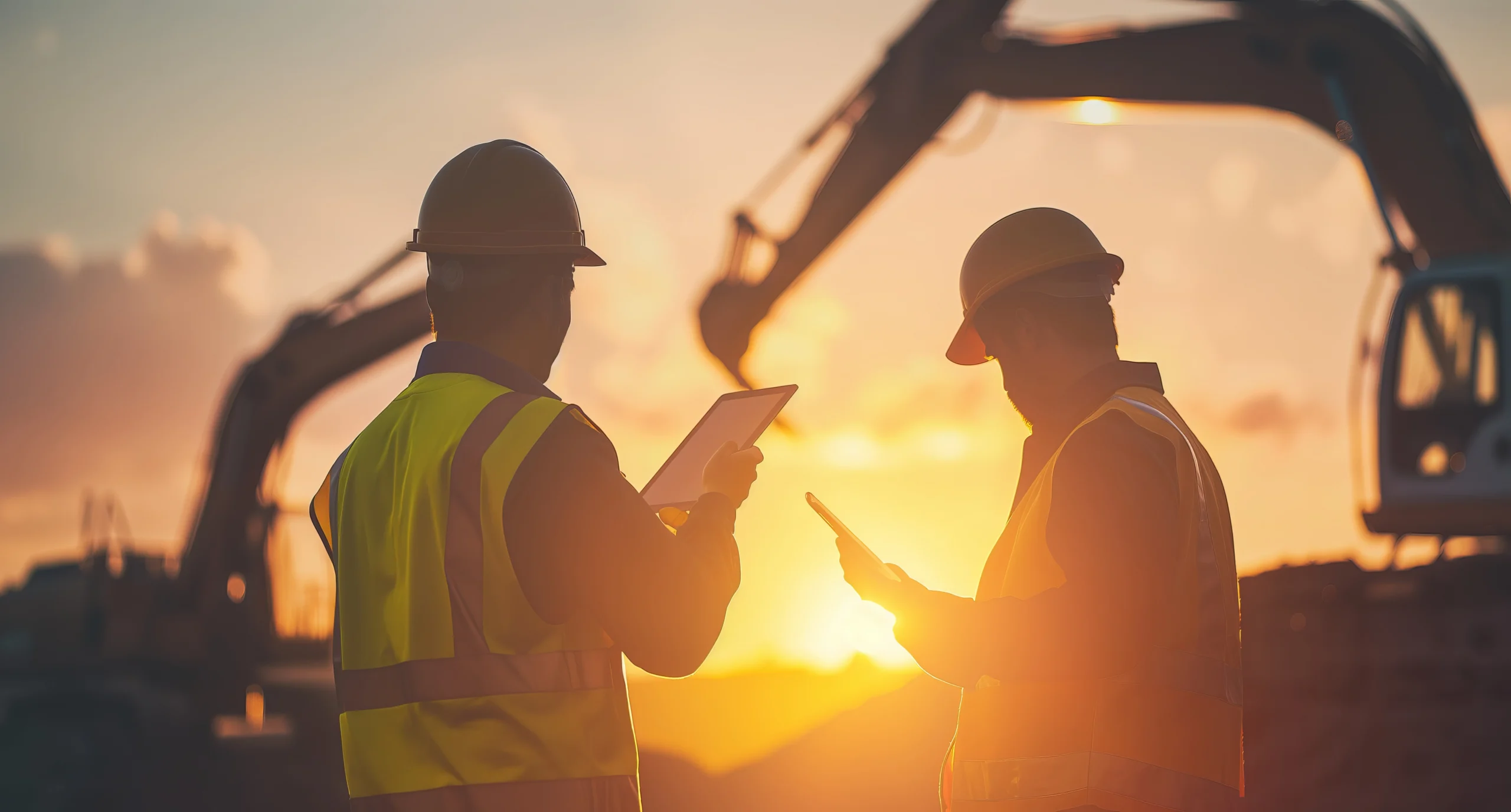 Two-male-construction-workers-standing-together